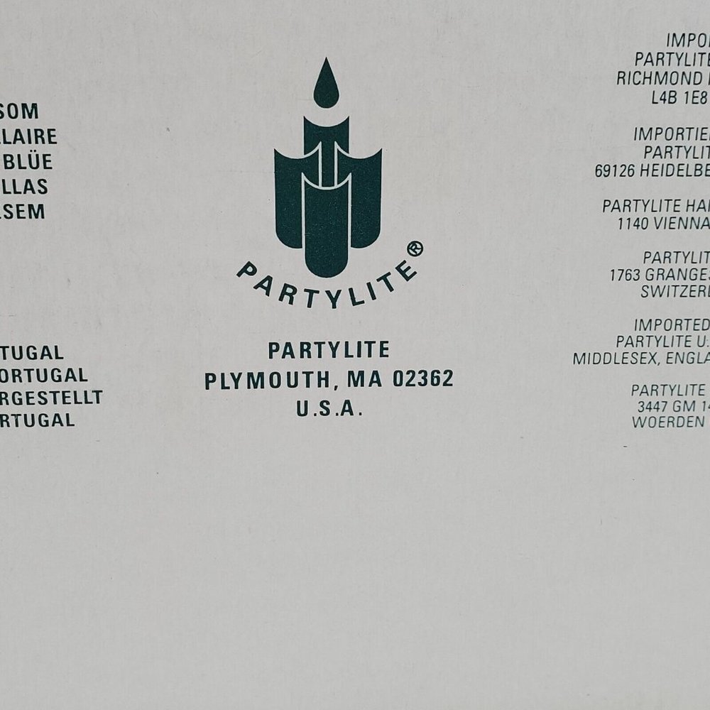 PartyLite White Satin Glass Frosted Tulip Candle Holder Gold Stars - Picture 11 of 11